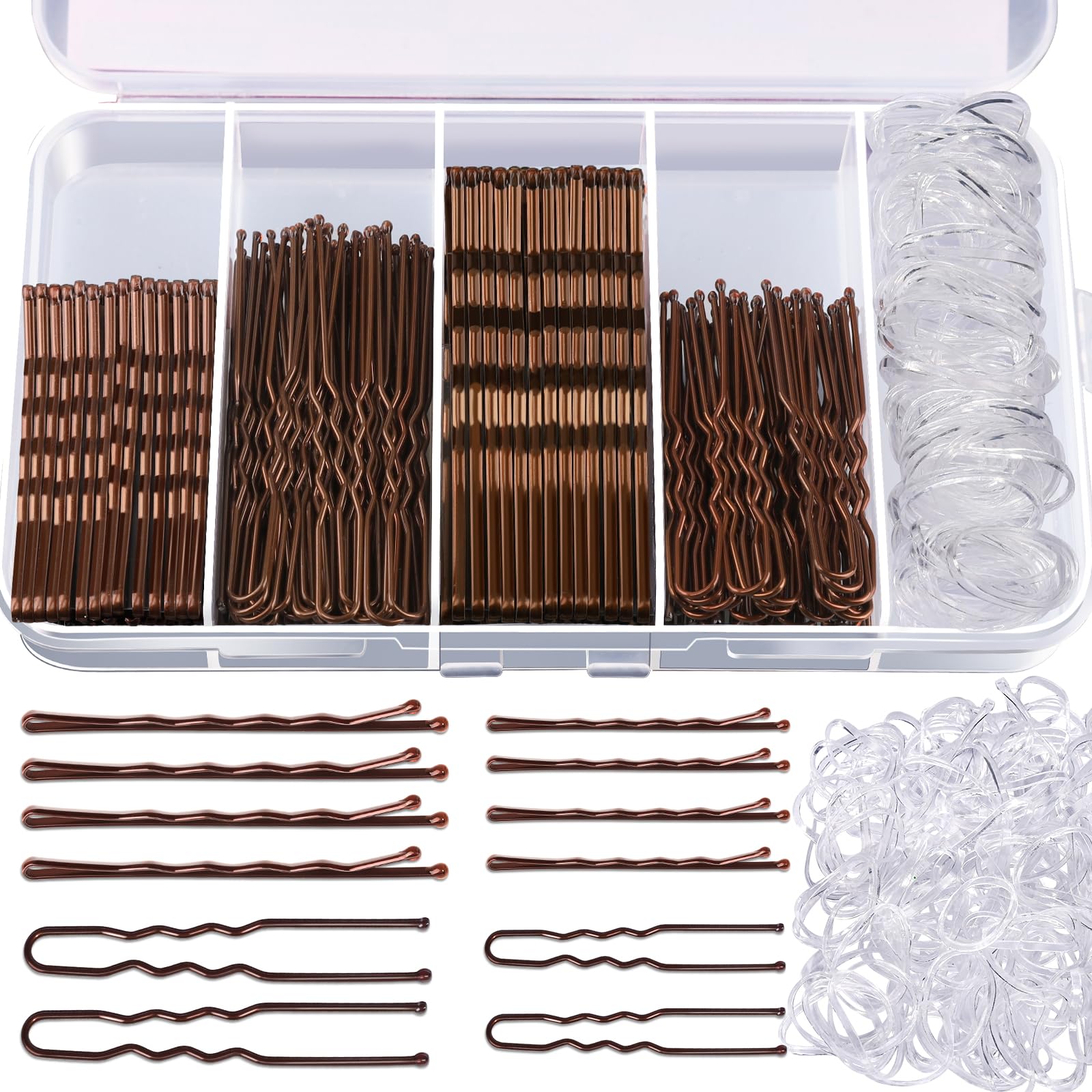 MAYCREATE® 300pcs Hair Pins Kit, 100 Brown and 100 Women Hair Pins MAYCREATE® 300pcs Hair Pins Kit, 100 Brown and 100 Women Hair Pins